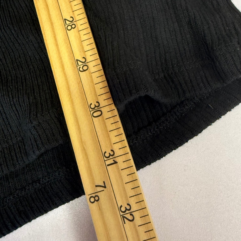 Free People Beach Brynne Mini Dress Womens Small Black Ribbed Open Tie Back - Picture 9 of 10